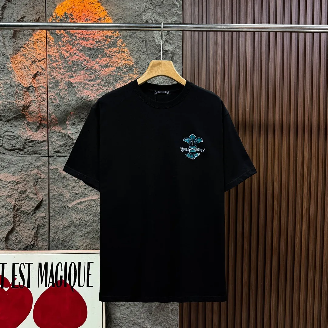 P170 Chrome Hearts* Chrome Hearts are made of 320g double yarn fabric, 1*1 Solona rib, imported digital front and rear white ink direct injection, loose version, same style for men and women. Color: Black White Size: XS S M L